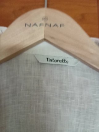 Camisa blanca manga corta de lino