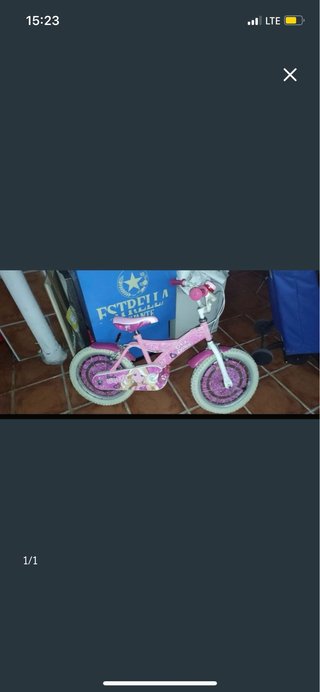 Bicicleta niña Barbie rosa