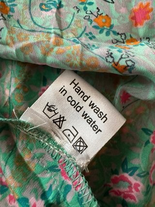 Kimono UDIN seda verde y rosa talla única