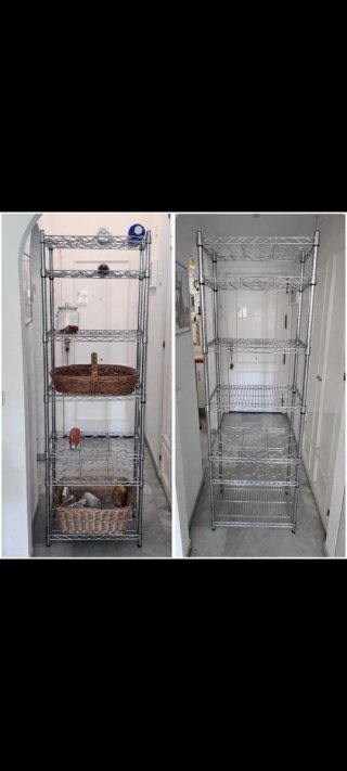 ESTANTERÍA METÁLICA CROMADA MODULAR DE ALTA CALIDA