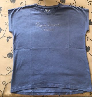 Camiseta Pepe Jeans Azul con Pedrería