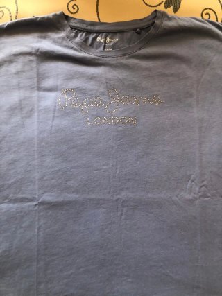 Camiseta Pepe Jeans Azul con Pedrería