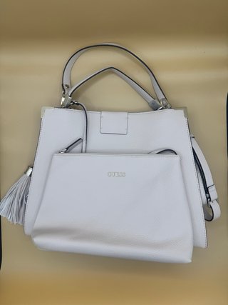 Bolso Guess Beige/Blanco Mujer