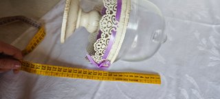 Alzatina Shabby Chic con Campana Vetro