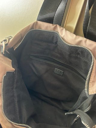 Bolso Parfois Beige Nylon Cremalleras.