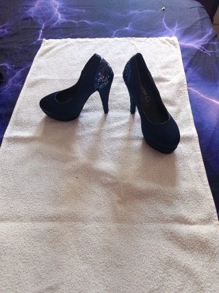 Zapatos de raso azul FESTISSIMO