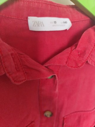 Vestido niña Zara rojo. 10 años 140 cm