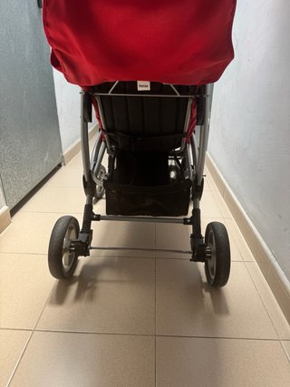 Cochecito de bebé Nurse rojo y gris