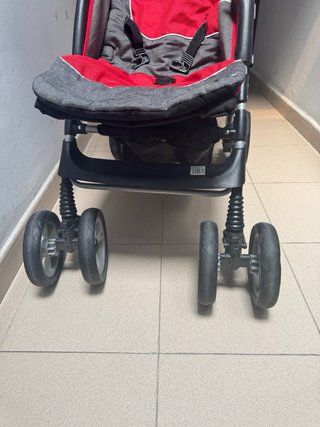 Cochecito de bebé Nurse rojo y gris