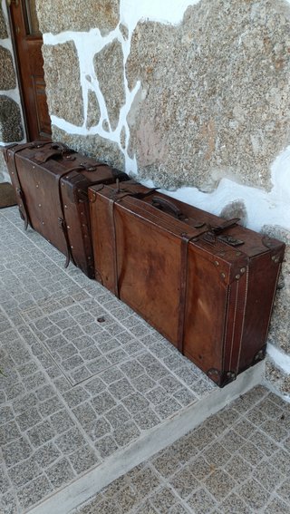 Malas de couro vintage