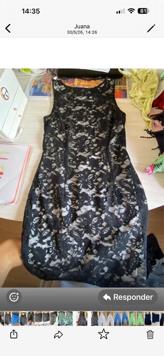 Vestido negro encaje