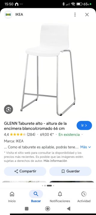 Taburetes de Cocina Altos Blancos y Plateados