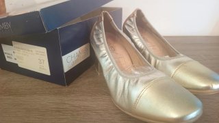Zapatos Chamby Piel Dorado, Plateado y Oro Rosa
