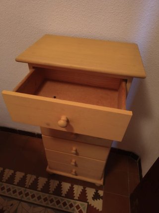 REBAJADO! Cajonera de pino macizo colonial 6 cajon