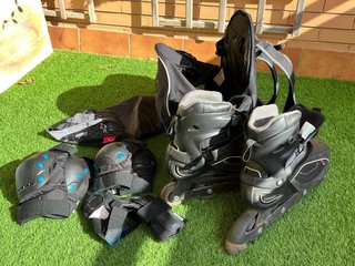 Patines con casco y protecciones
