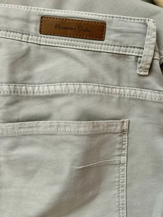 Pantalones Massimo Dutti Slim Fit color gris claro