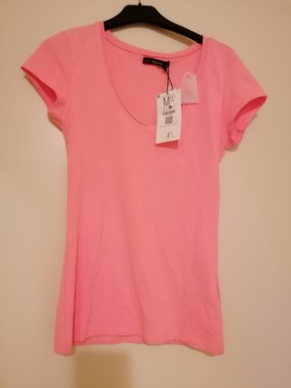 Camiseta Bershka Rosa Talla M