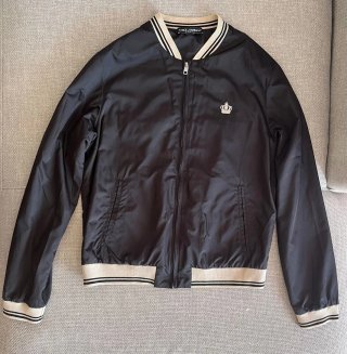 Dolce & Gabbana Crown Embroidered Bomber Jacket