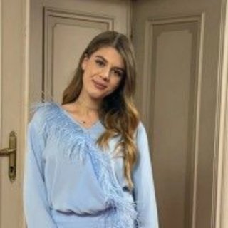 Conjunto Falda y Blusa Zara Azul