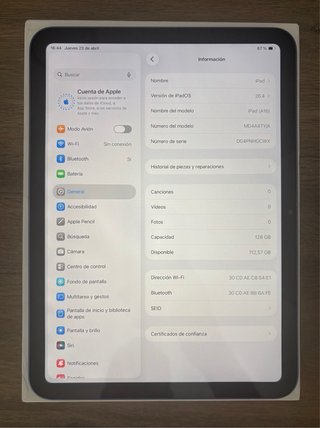 iPad 11ª Gen 128GB Wifi