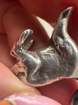 Mini escultura conejo/liebre plata 925