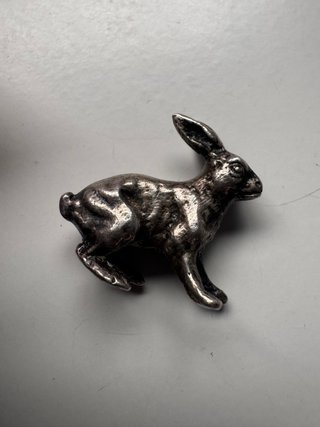 Mini escultura conejo/liebre plata 925