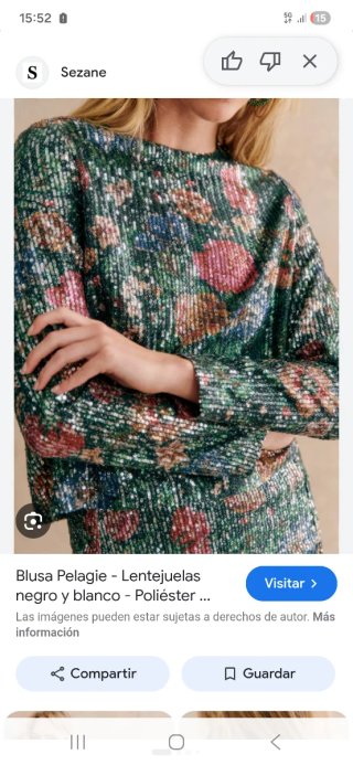 Conjunto Sézane Falda y Top Flores Lentejuelas