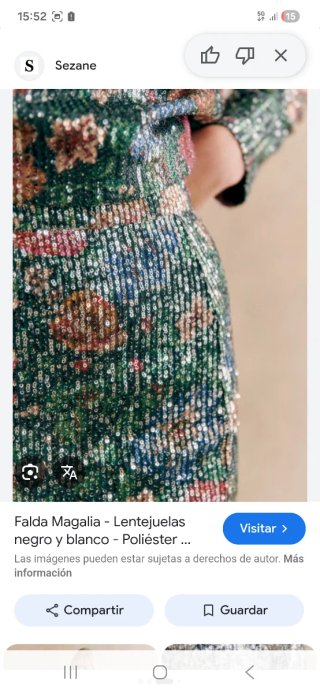Conjunto Sézane Falda y Top Flores Lentejuelas