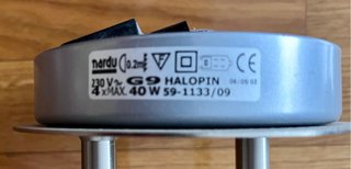 Lámpara techo inox 4 focos led