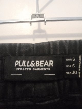 Pantalón Vaquero Cargo Negro Pull&Bear – Talla S