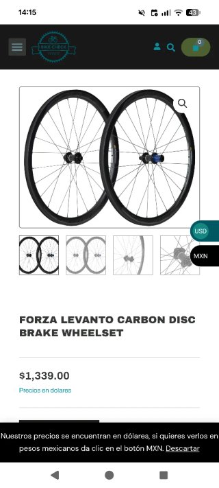 Ruote Forza Levanto DB 38mm