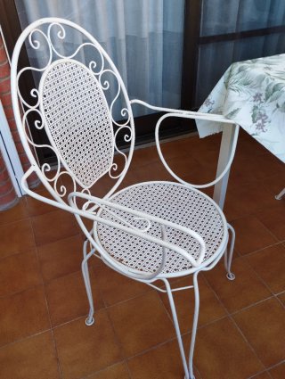 Sillasde jardín blanca metal