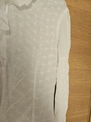 Blusa blanca bordada Nicoli talla única