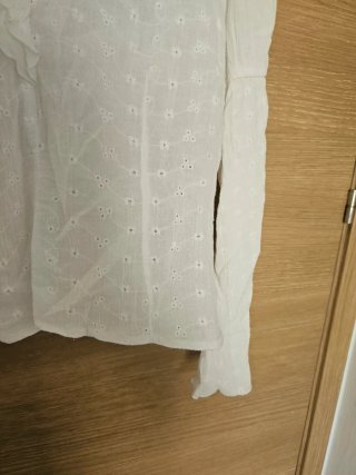 Blusa blanca bordada Nicoli talla única