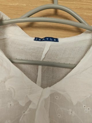 Blusa blanca bordada Nicoli talla única