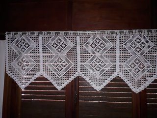 Visillo Tejido a Crochet con picos