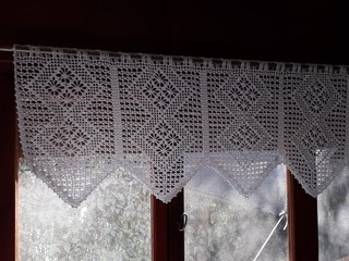 Visillo Tejido a Crochet con picos