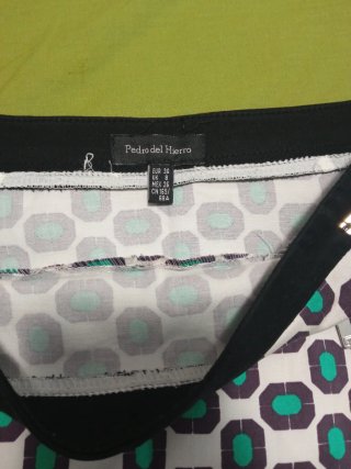 Falda PdH Estampada Verde y Blanca