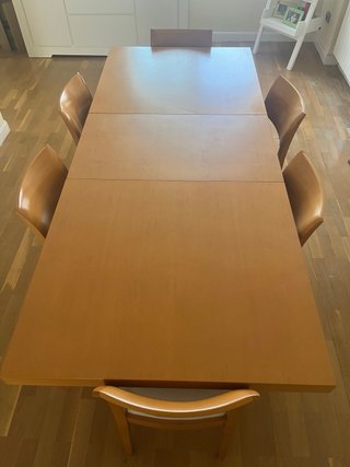 Mesa Comedor Extensible + 6 Sillas Madera