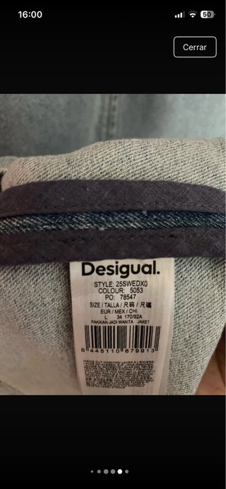 Gabardina vaquera larga Desigual
