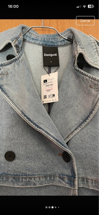 Gabardina vaquera larga Desigual