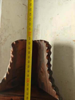 Mueble de esquina y mesa auxiliar madera