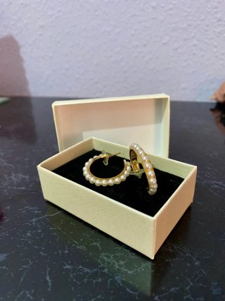 Pendientes Aro Dorados Perlas