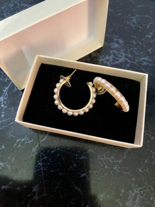 Pendientes Aro Dorados Perlas