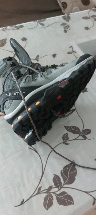 Botas Salomon Mujer Montaña Gris Naranja