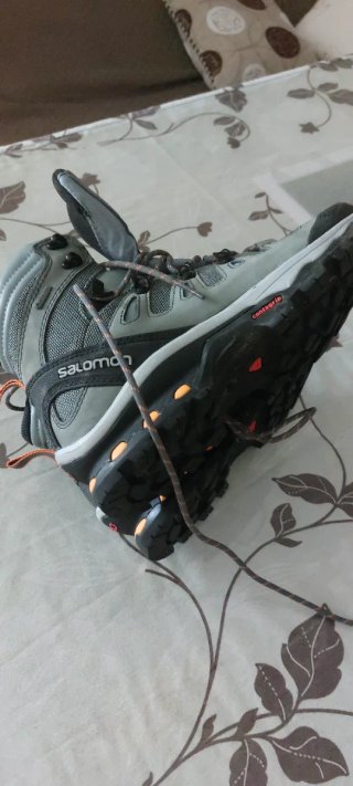 Botas Salomon Mujer Montaña Gris Naranja