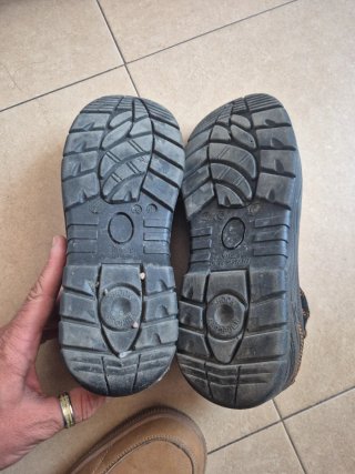 Zapatos  de seguridad piel  negros SP1  y naranja