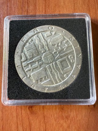 Moneda Plata Mil pesos Uruguay 1969. 25g.37mm