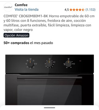 Horno Comfee CBO60M80M1-BK