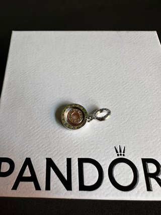 Pandora Charm Círculos Concéntricos Rosa y Plata